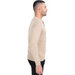 Cengiz Inler Polo Yaka Basic Erkek Triko Kazak - Bej