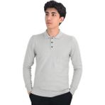 Cengiz Inler Polo Yaka Basic Erkek Triko Kazak - Gri