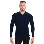 Cengiz İnler Polo Yaka Basic Erkek Triko Kazak LACİVERT 3XL