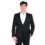 Cengiz İnler Poti Kareli Kırlangıç Yaka Erkek Ceket Slim SİYAH 50