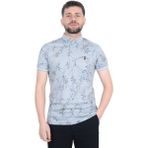Cengiz Inler Sarmaşık Desenli Erkek Polo Yaka T-Shirt - 2XL - Gri