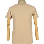Cengiz İnler Sıfır Yaka Düz Slim Erkek T-Shirt - Bej - XXL
