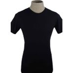 Cengiz İnler Sıfır Yaka Düz Slim Erkek T-Shirt - Siyah