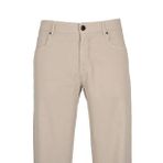 Cengiz İnler Yan Fermuarlı Dik Çizgili Slim Fit Erkek Kanvas Pantolon