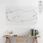 Cengo 48X110 Dilsiz Türkiye Haritası Statik Kağıt 48x110 cm Karton Malzeme ile Üretilmiştir