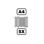 Cengo A4 Alüminyum Rondo Açılır Kapanır Çerçeve 21X30 5 Lİ Paket