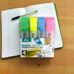 Cengo Fosforlu Highlighter Kalem 4 Lü Set NEON Renkler