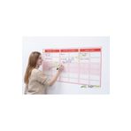 Cengo Kanban Planlayıcı Takvim Çizelgesi 100x52 Cm Kağıt Tahta +2 Adet Doldurulabilir Tahta Kalemi Hediye