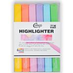 Cengo Kare Tipi Highlighter Fosforlu Kalem Fluorescent Renkler 6lı Set CGO704