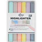 Cengo Kare Tipi Highlighter Fosforlu Kalem Morandi Renkler 6lı Set CGO705