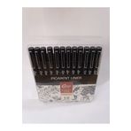 Cengo Pigment Marker Teknik Çizim Kalemi , Tüm Dereceler 12 Li Set Siyah