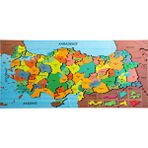 Cengo Renkli Türkiye Haritası 56 cm x 118 cm Kağıt Tahta