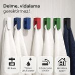 Cenikli Modern Duvar Havluluğu 2'li - Siyah