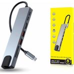 Cenk Xstore 8 Portlu Macbook Çevirici Type C Hub Sd Tf USB Çoğaltıcı Ethernet - Çok Renkli