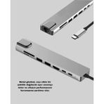 Cenk Xstore Alüminyum Kasalı MacBook Usb-C Hub – 4K Hdmı, USB 3.0, Sd/tf Kart Girişi, Pd Şarj Desteği - Çok Renkli