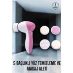 Cenk Xstore Taşınabilir Yüz Temizleme Cihazı Masaj, Peeling, Temizlik 5 Başlıklı - Çok Renkli