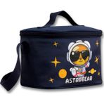 Cennec Ümit Çanta 5046 Isı Yalıtımlı Erkek Çocuk (Astronot Ayıcık Baskılı, Lacivert Beyaz Renkli) Beslenme Çantası