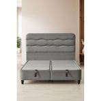 Cennet Yatak Fokus Model Tek Kişilik Baza & Başlık Seti Sade Çizgilerle Akıllı Tasarım 2'li Set - Antrasit - 90 x 190 cm