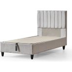 Cennet Yatak Manolya Tek Kişilik Sandıklı Baza ve Başlık Takımı 2’li Set - Krem - 90 x 190 cm