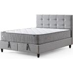Cennet Yatak Mimoza Modeli Çift Kişilik Paket Yaylı Yatak Full Ortopedik ve Antibakteriyel Özellikli - Gri - 140 x 190 cm