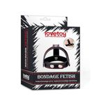 Censan Bondage Fetish T-Style Leather Cockring With Ball Divider - C-LV761005
