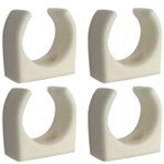 Censous 4 Adet Naylon Merdiven Klipsi Klips Boyut 1-1/4 Çap Her Set UV Marine Aksesuar Yat, Beyaz