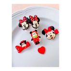 Centello Co Accessories 5'li Mini Mouse Toka Seti Bebek Toka Seti Çocuk Toka Seti Miki Mouse Toka Seti Kırmızı Toka Seti