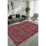 CENTER AVM Kırmızı Halı Salon Halısı Makinede Yıkanabilir Halı Kaymaz Taban Halı