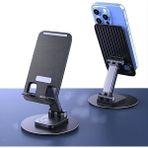 Centerstore Telefon Tutucu Katlanabilir Masa Üstü Metal Ayaklı Telefon Tutucu - Siyah