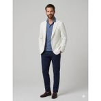Centilmen Dior Erkek Beyaz Dokulu Slim Fit Blazer Ceket 2514003 - 58
