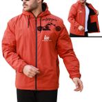 centlee america yağmurluk mont nıke su geçirmez spor erkek bayan (kırmızı, m)