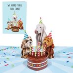 CENTRAL 23 Pop Up Kartları Doğum Günü - 3D Köpek Doğum Günü Kartı - Kek Olduğunu Duydum - Köpekler İçin Mutlu Doğum Günü Kartları Anne Baba Kürk Bebek - Evcil Hayvan Sahibi Hediyeleri - Benzersiz