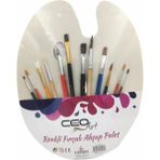 Ceo Art CEO-SN0023 Ahşap Palet + Sentetik Fırça Seti 12'li