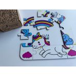 Ceo Design 10 Parçalı Ahşap Unicorn Puzzle 2+ Yaş Bebek ve Çocuklar Için
