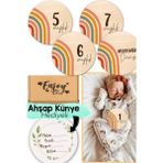 Ceo Design Gökkuşağı Ahşap Bebek Anı Kartı