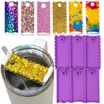 Ceoyiler Stanley 40oz Kupası için Reçine Kalıp Silikon, Epoksi Reçine Döküm için İsim Plakası Silikon Reçine Kalıp, DIY Özel Bardak Kupası İsim Plakası Aksesuarları