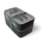 Cep Home Cephome Dikdörtgen Yeşil 2 Katlı Plastik Beslenme ve Saklama Kabı 19X11X10X
