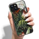 Cep Telefonu Kılıfı Samsung Galaxy A14 4G 5G HD Cam PC Sert Kapak Baskı Arka Tarafı Silikon Kılıf Koruyucu Kılıf Case Cover Desen Tasarım Kız Erkek Çocuklar için - Yapraklar Çiçekler