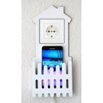 Cep Telefonu Şarj Yuva Evi, Ahşap, Asılabilir