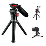 Cep telefonu tripodu Goocong video tripod, akıllı telefon için mini kamera tripod, cep telefonu tutuculu 360° döndürülebilir küre başlık iPhone Samsung Phone Canon Nikon kamera için