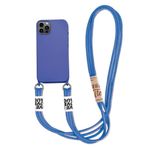 Cep telefonu zinciri, cep telefonu kılıfı, Apple iPhone XS Max ile uyumlu, naylon, omuz askısı, yumuşak silikon, TPU kapak, asmak için kordonlu koruyucu kılıf, havalı şık bant (safir mavisi)