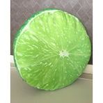 Cepahir Yeşil Limon Desenli Dekoratif Çok Amaçlı Yer Bahçe Balkon Kamp Minderi Çapı 65 Cm