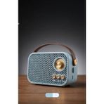 Cepaks Taşınabilir Retro Mini Radyo Bluetooth Speaker | Radyo + USB + Tf Kart | Şarjlı Mini Hoparlör 4in1 - Mavi