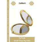 #Cepaynası Promosyon Çelik Metal Hediyelik 7X7cm Sticker Uyumlu Kına Düğün Nikah Hediyesi Gold Cep Aynası