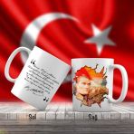 Cephede Mustafa Kemal Atatürk - Ayyıldız - Atatürk'ün Sözleri -Kupa Bardak