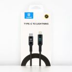 CEPİNİ 30W USB‑C → Lightning Dijital Göstergeli Şarj & Data Kablosu, 1m