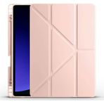 CepLab Samsung Galaxy Tab S9 Fe SM-X510 10.9 Inç Kılıf Kalem Bölmeli Silikon Smart Cover Tablet Kılıfı - Rose Gold