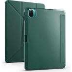 CepLab Xiaomi Mi Pad 5 / Mi Pad 5 Pro Kılıf Kalem Bölmeli Silikon Smart Cover Tablet Kılıfı - Koyu Yeşil