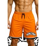 Cepli Brooklyn Baskılı Basketbol Şortu Spor Şort (TURUNCU, XS)
