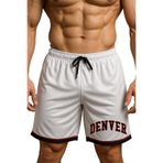Cepli Denver Baskılı Basketbol Şortu Spor Şort (beyaz, l)